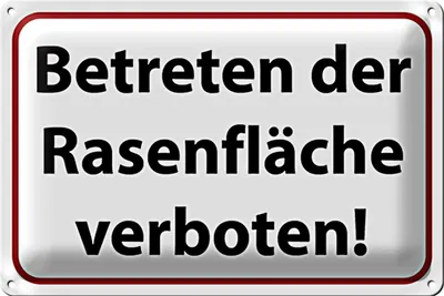 Produktbild von Blechschild Hinweis 30x20cm Betreten Rasenfläche verboten