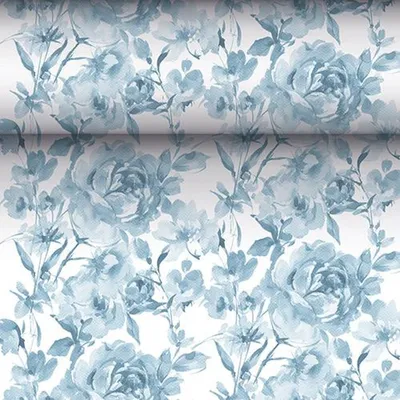 Produktbild von Papstar Tischläufer blau stoffähnlich PV-Tissue Mix 24mx40cm Rose