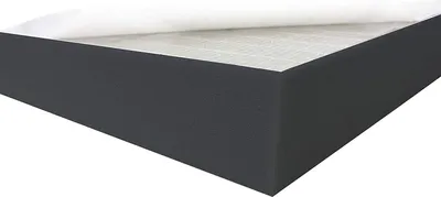 A close-up, angled view of a piece of acoustic foam.