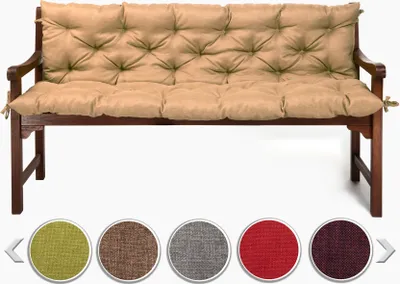 Produktbild von sunnypillow Bankauflage Stuhlkissen Bankkissen 130 x 50 x 50 cm Sitzkissen und Rückenkissen für Hollywoodschaukel Polsterauflage Auflage - Sandfarben