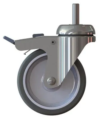 Produktbild von TASKI Trolley Rad 100mm mit Bremse, Rad für den TASKI Trolley, lenkbar, 100mm, mit Bremse | Packung (1 Stück)