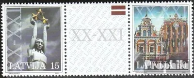 Produktbild von Briefmarken Lettland 2000 Mi 529-530 Dreierstreifen (kompl.Ausg.) postfrisch Jahrtausendwende