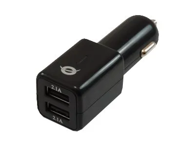 Produktbild von Conceptronic 2-Port-USB-Kfz-Ladegerät, 4,2 A, Auto, Zigarettenanzünder, 5 V, Schwarz