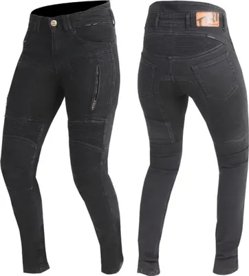 Produktbild von Trilobite Parado Black Monolayer Slim Damen Motorrad Jeans, schwarz, 26/34