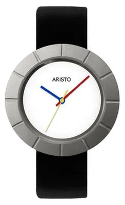 Produktbild von Aristo - Bauhaus - Quarz Damenuhr mit Lederarmband, schwarz/weiß 5D103-1