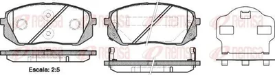 Produktbild von REMSA Bremsbeläge Satz Vorne Bremsklötze für HYUNDAI ix35 (LM, EL, ELH) 1302.02