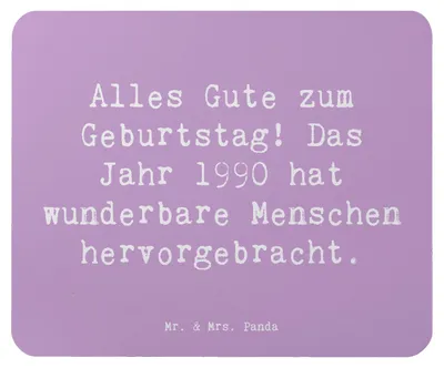 Produktbild von Mr. & Mrs. Panda Mauspad Spruch 1990 Geburtstag - Lavendeltraum - Geschenk, Mouse Pad, Mousepad, feiern, Happy Birthday, mousematte, computer, Alter, Geburtstagsdeko