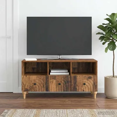 Productafbeelding van Maison Exclusive - TV-meubels: 102 x 34,5 x 50 cm. Gemaakt van gerecycled hout en houtvezel