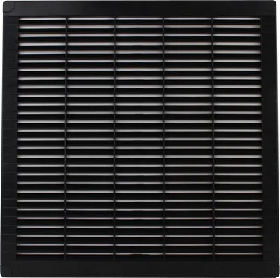 Produktbild von Lüftungsgitter Abluftgitter Lamellengitter Gitter Zuluft Abluft Belüftung Entlüftung Kunststoff eckig 350 x 350 mm graphit/anthrazit