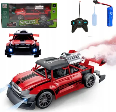 Produktbild von Ferngesteuertes Led-Auto Mit Raucheffekt Rot, Usb-Batterie