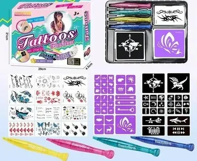 Zdjęcie produktu dla Zestaw tatuaży z piórem - Merkpol