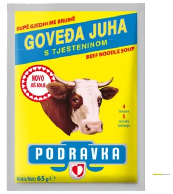 Produktbild von Podravka Rindersuppe mit Nudel (65g Beutel)