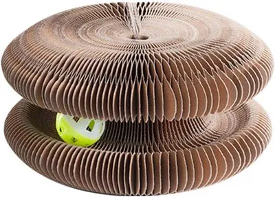 Image de Lit pliable pour chat avec griffoir et balle