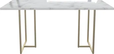 Produktbild von Esstisch aus MDF weißem Marmor