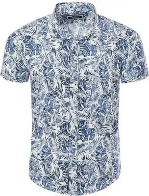 Produktbild von Brandneu Designer Kurzarm Hemd CARISMA CRM9158 Navy/Weiß M