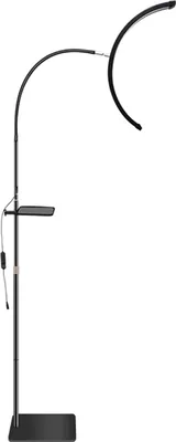 Obrázek produktu pro U-tvarované poloměsíční světlo, 36 W, kosmetická lampa pro prodlužování řas, nehty, stojanová, s podnosem, černá, EU zástrčka