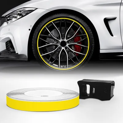 Produktbild von Wheel Trim Stripe Reflektierende Gelb 7 mm x 6 mt mit Applikator