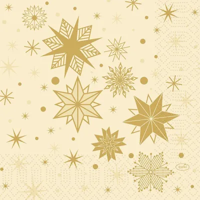 Produktbild von 500x DUNI Tissue-Serviette 33 x 33 cm Stargazing Cream 3-lagig