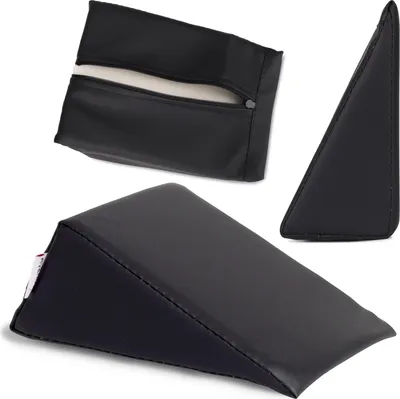 Immagine prodotto di Cuneo di posizionamento Habys, per massaggi e terapie, cuscino di posizionamento, materiale di posizionamento, fisioterapia, ortopedia, dimensioni:20x15x10cm nero