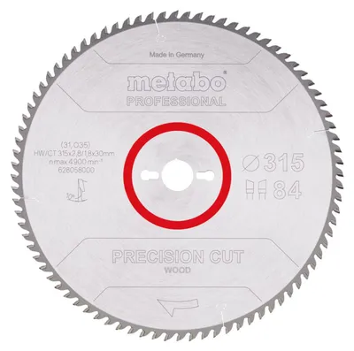 Zdjęcie produktu dla Metabo Piła Tarczowa Hw/Ct 315X30X84Z Precision Cut Wood Professional