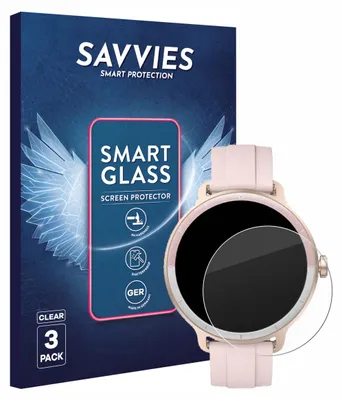 Produktbild von 3x Savvies Schutzglas Folie für KIBFLE DR03 1.27" 9H Panzer Schutzfolie Glas Displayschutz klar transparent
