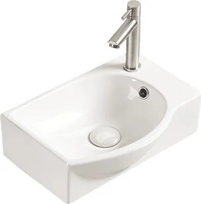 Produktbild von Mexen Mista Aufsatzwaschbecken links 40 x 28 cm, Weiß - 22174000L