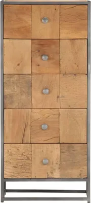 Obrázok produktu pre vidaXL Vysoká doska so zásuvkami 45x30x100 cm Masívne staré drevo