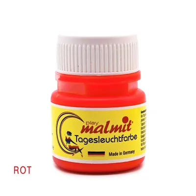 Produktbild von Tagesleuchtfarbe Rot 60ml Neon Schwarzlichtfarbe UV Farbe Neonfarbe Leuchtfarbe