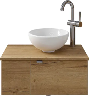 Produktbild von Pelipal Serie 6915 SET-044-059 Waschtisch mit Unterschrank bestehend aus: Keramik-Aufsatzbecken, Waschtischplatte, Waschtischunterschrank
