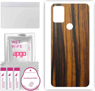Produktbild von apgo Rückseite Schutzfolie, Skin, kompatibel mit Umidigi A9 Pro 2021, Hinten Displayschutzfolie aus Vinylfolie, kratzfest, einfache Montage - Tigerwood