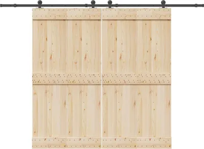 Produktbild von vidaXL Schiebetürbeschlag-Set 305 cm Stahl Schwarz