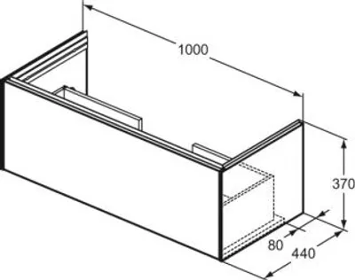 Produktbild von Ideal Standard T5576Y2 Möbelwaschtischunterschrank Conca