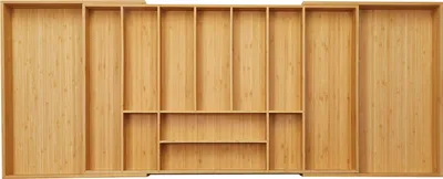 Produktbild von ORGA-BOX Bambus Besteckeinsatz ausziehbar 6 - 8 Fächer 350 / 580 x 470mm