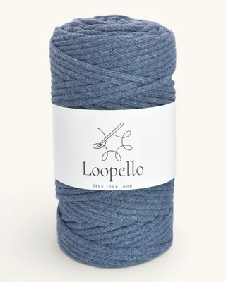 Produktbild von Loopello Baumwollkordel Classic 5 mm 100 m – Jeansblau