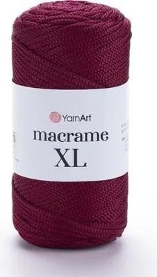 Produktbild von YarnArt Macrame XL 3 mm – Polyester-Kordel | Farbe 145 Bordeaux | Stark, formstabil & ideal für Makramee, Taschen & Deko - 250g