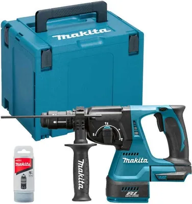 Produktbild von Makita DHR243ZJ, Lithium-Ion (Li-Ion), 18V, 8,5 cm, 35,3 cm, 21,3 cm, Schwarz, Blau