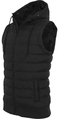 Produktbild von Urban Classics Small Bubbled Hooded Vest, Größe: S; Farbe: Black/Black