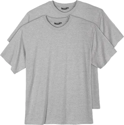 Produktbild von 2er Pack T-Shirt hellgrau melange Übergröße Adamo