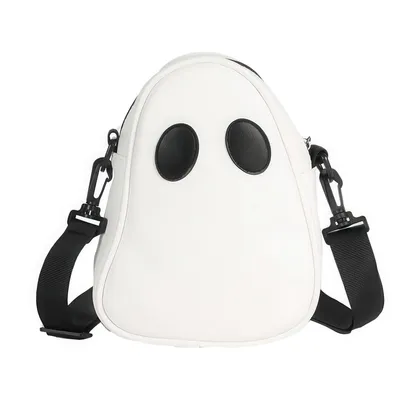 Produktbild von Umhängetasche, süße Halloween-Geistertasche aus PU, geeignet für Jungen und Mädchen, passend als Geschenktüte und für Halloween-Rollenspielpartys