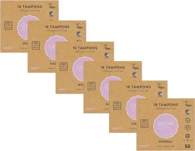 Produktbild von Ginger - Tampons - Bio - Mini - 100% reines Baumwolle - Hautfreundlich - Umweltfreundlich
