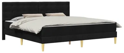 Immagine prodotto di Struttura letto con materasso Nero 200 x 200 cm Tessuto