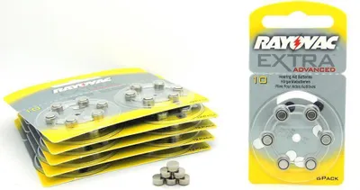 Produktbild von 120 Hörgerätebatterien Typ 10 gelb Rayovac Extra Advanced