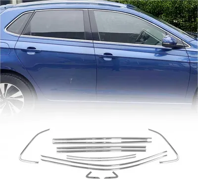 Immagine prodotto di Modanature per finestre per VW Polo 2017-2020 in acciaio inox cromato 14pcs