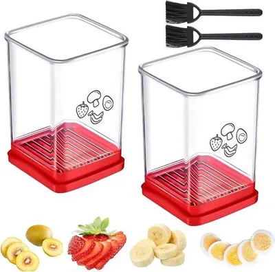 Produktbild von Famanu Obstschneider 2er Set - Kompakt, leicht und einfach zu reinigen