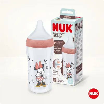 Zdjęcie produktu dla NUK Butelka PP 260 ml, silikonowy smoczek, Minnie Mouse, 107420361/6