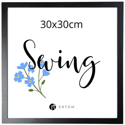 Obrázok produktu pre Rám na fotografie MULTI-SWING SW3030B, čierna, 30x30 cm, MDF, so sklom, stojací aj na zavesenie