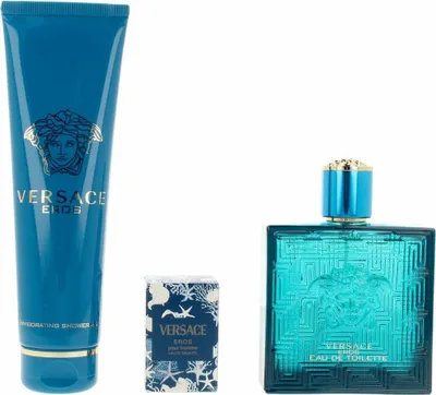 Produktbild von Edt Spray 100ml/Bath & Shower Gel 150ml/Edt 5ml Versace Eros Pour Homme Giftset