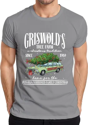 Produktbild von Griswold's Tree Farm Christmas Tradition Tannenbaum Weihnachten Herren T-Shirt, Grau, XL