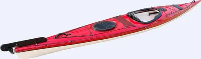Produktbild von BaKaS Kajak ABS Discovery 17 HV rot weiß Touringkajak mit Skeg u. Steueranlage