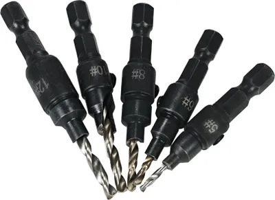 Image de 5pcs HSS Countersink Drill Cone Bit Set 1/4-inch Hex Shank Taper Drill for Woodworking Screw Carpentry Reamer Chamfer Milling